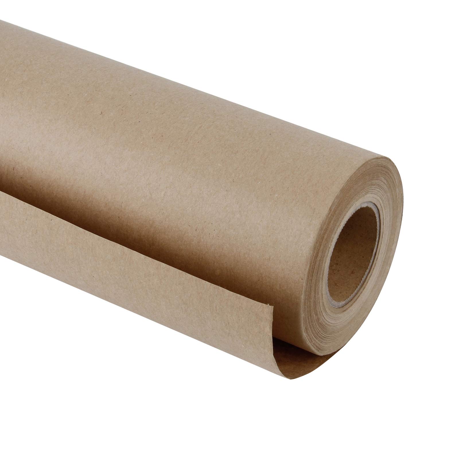 RUSPEPA Brown Kraft Paper Roll - 122 cm x 30 m - Recyclable Paper Perfect for Gift Wrapping, Craft, Packing, Floor Covering, Dunnage, Parcel, Table Runner
