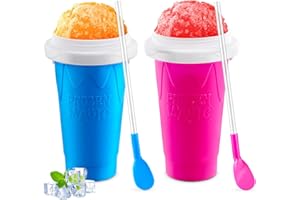 LEEVOT Frozen Magic Slushy Maker Cup - DIY Slushie Cup with Syrups - Ultimate Homemade Slushy Maker! (2×350ml)