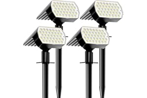 Ugecl Solar Spot Lights Outdoor - 74 LED 3 Lighting Modes 2-in-1 Solar Landscape Spotlights, IP65 Waterproof Outdoor Solar Lights for Yard Garden Pathway Outside Landscape - 4PK