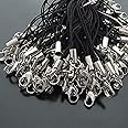 Fashionclubs 2.56" 200pcs/set Black Lanyard Lobster Clasp Lariat Cord Strap for Cellphone