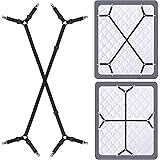Siaomo Bed Sheet Holder Straps - Adjustable Crisscross Clips Elastic Band Fitted Bed Sheet Fasten Suspenders Grippers,2Pcs/Se