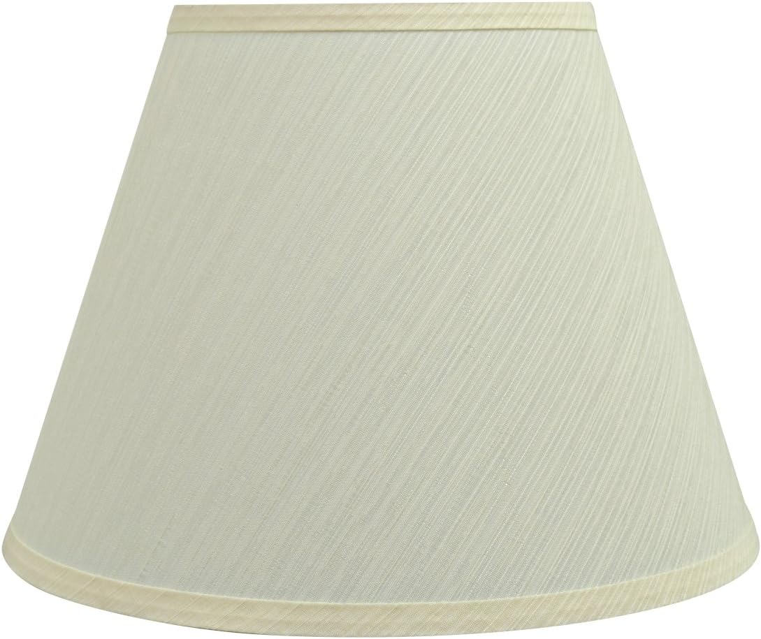 Aspen Creative32684 Transitional Empire Shape Spider Construction Lamp Shade, Cream, 7" Top x 13" Bottom x 9-1/2" Slant Height
