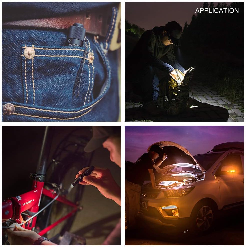 Olight I3T EOS 180 Lumens Dual-Output Slim EDC Flashlight for Camping and Hiking, Tail Switch Flashlight with AAA battery - - 