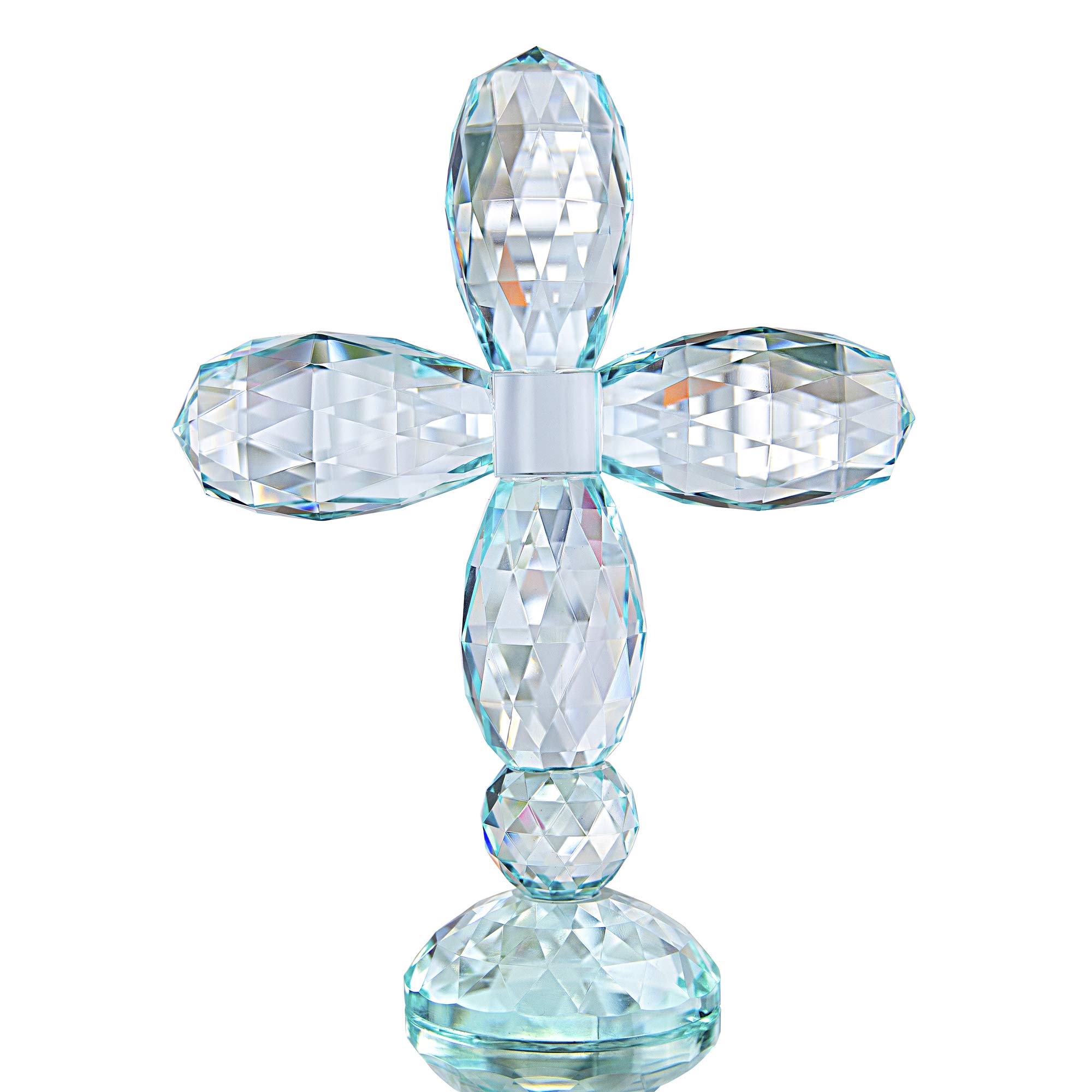 Photo 1 of QFkris 7" Standing Cross Crystal Decorative Cross Glass Cross Ornaments for Table Shelf Tabletop Crosses for Home Decor