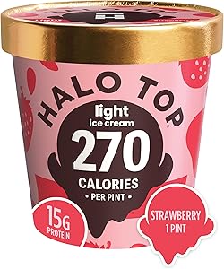 Halo Top Creamery, Strawberry, 16 oz (Frozen)