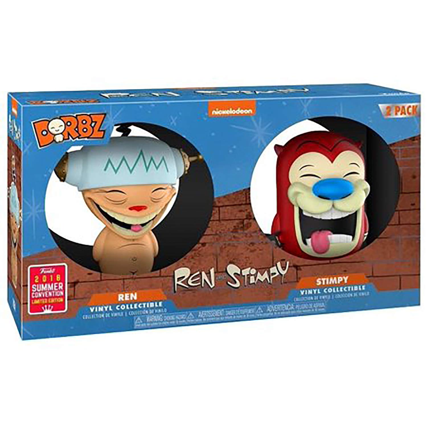 Dorbz Funko Ren and Stimpy - Nickelodeon Vinyl Figures - 2-Pack - 2018 SDCC Exclusive