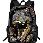 VEEWOW 16inch Animals School Bag Dinosaur Backpack For Kids 5-7 Jurassic Bookbag Boys T rex Backpack (D946)