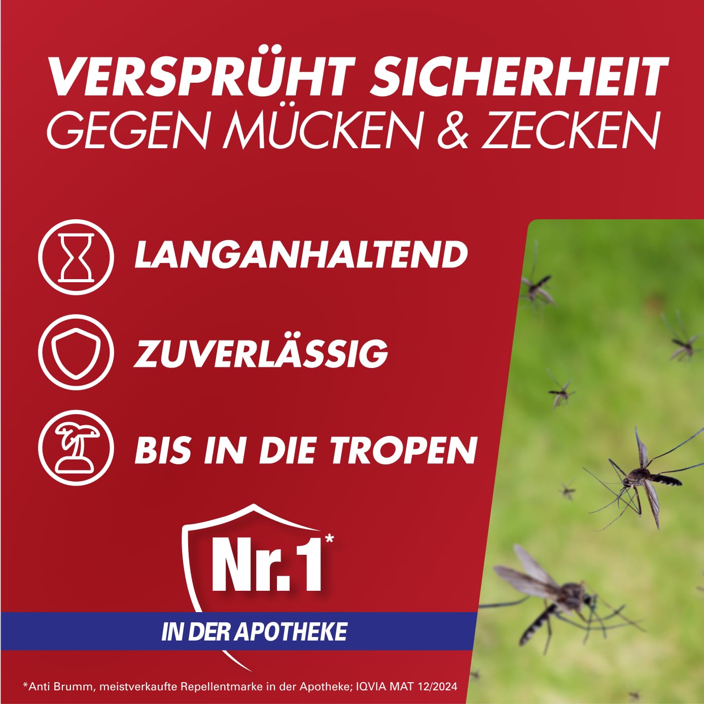 Anti Brumm Forte Reisebundle, Pumpspray 150 ml+Flugbeutel: Insekten-Repellent für effektiven Schutz gegen Mücken und Zecken, Mückenspray mit DEET 2