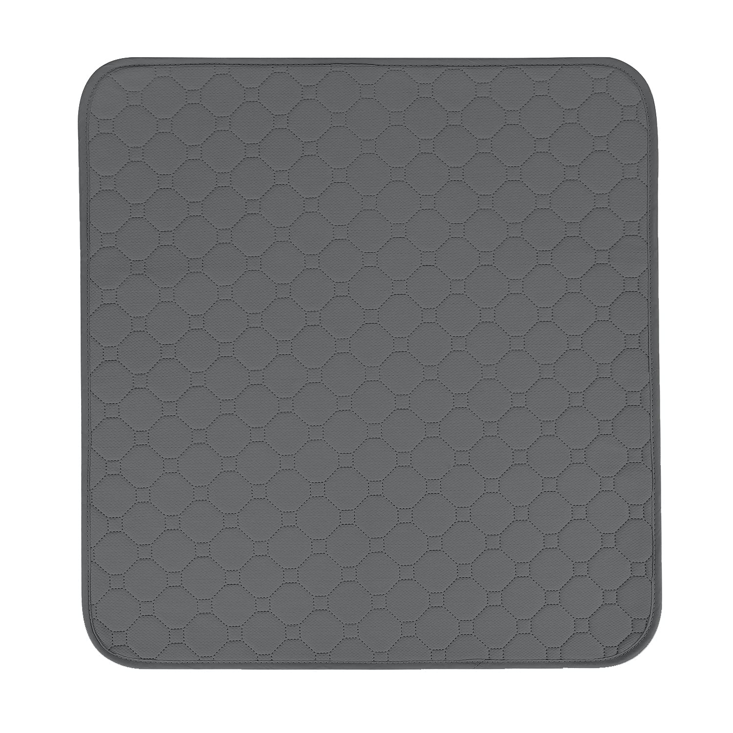 Waterproof Seat Pad Absorbent Incontinence Pad Washable Reusable Seat Protector Pad Four Layers Healthcare Chair Pad Non-Slip Under Pad for Men Women Baby Senior and Pet,22"X21" (Black)
