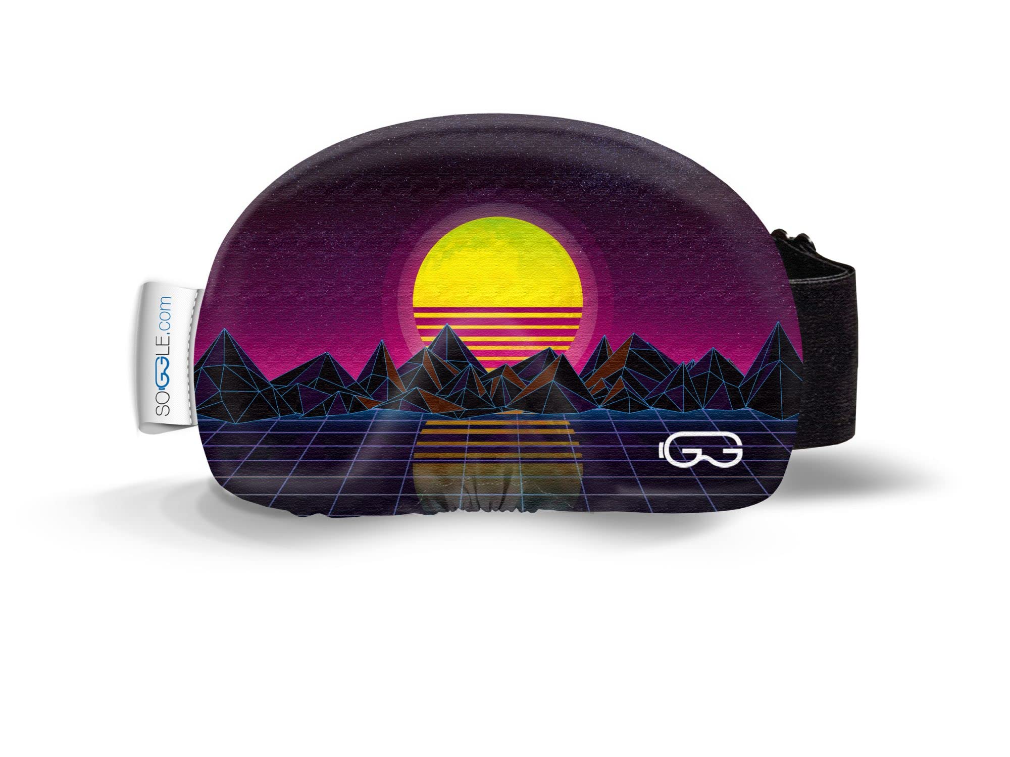 Soggle Ski Protective Microfibre Cover for Ski Goggles (One Size), Colour: Structure Digital Moon Violet — image 1