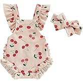 Mubineo Baby Girl Summer Clothes Ruffle Overall Romper Outfits Cute Sleeveless Overalls Rompers Newborn Outfit