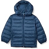 Amazon Essentials Boys and Toddlers' Lightweight Water-Resistant Packable Hooded Puffer Jacket