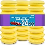 psler Foam Car Wax Applicator Pad Foam Applicator Pads Detailing Round 4 inch Polishing Sponges for Car Wax Applicator Pad 24