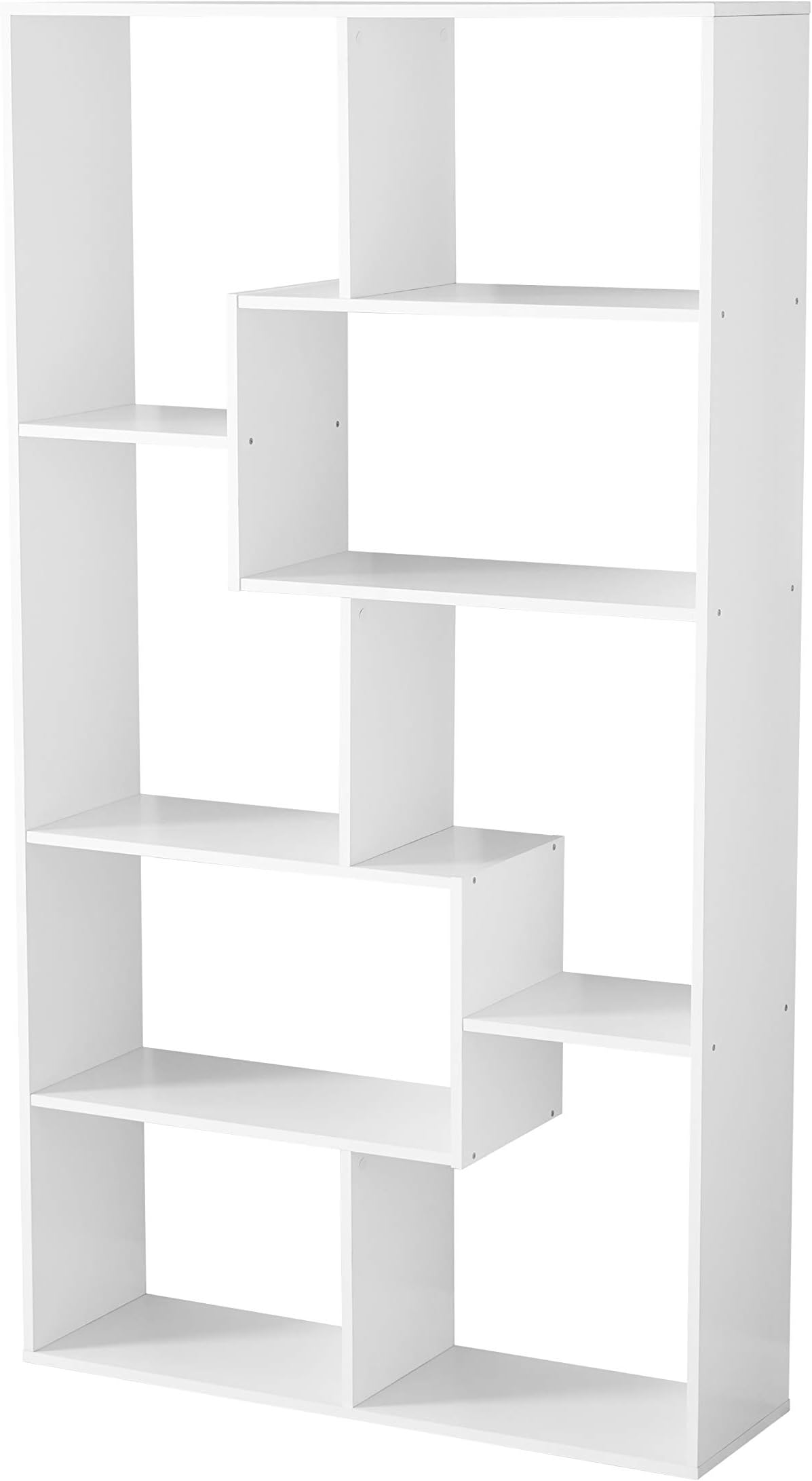 Mainstay` Home 8-Shelf Wood Bookcase (White)