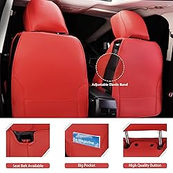 CAR PASS Nappa Red Leather Bling Diamond Seat