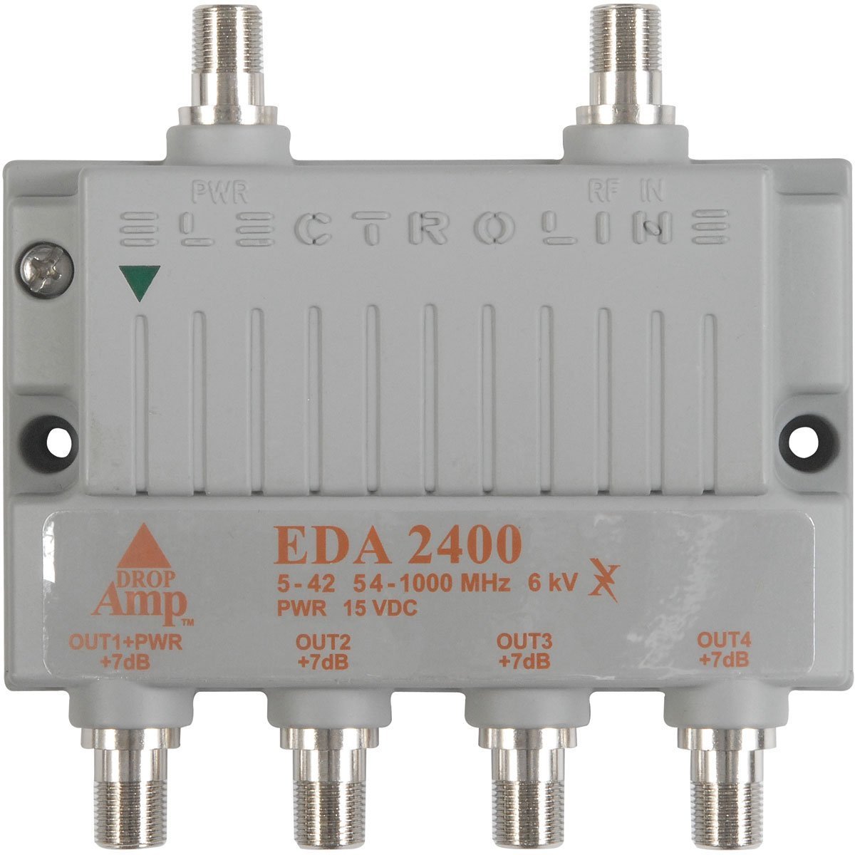 EDA-2400 4-Port Cable TV HDTV Signal Booster/Amplifier (Retail Package with 5-Year Warranty)