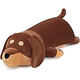 30'' Giant Dachshund Dog Plush Stuffed Animal- Weiner Dog Plush Pillow Plushies, Large Sleeping Dachshund Plush Toy, Cute Hugging Weiner Dog Stuffed Animal, Birthday Gifts for Kids Girls Boys