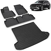 VOUKIY All Weather Car Floor Mats & Cargo Liner Set Fit for Hyundai Tucson 2022-2025 (Not Fit Hybrid) Floor Liners Trunk Liner Tucson Cargo Mat Accessories Black