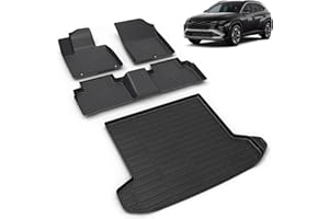 VOUKIY All Weather Car Floor Mats & Cargo Liner Set Fit for Hyundai Tucson 2022-2025 (Not Fit Hybrid) Floor Liners Trunk Liner Tucson Cargo Mat Accessories Black