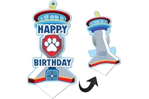 THINK GREEN FUN Patrol Tower Birthday Cake Topper Boys and Girls Cartoon Party Decorations