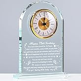 Arikyrist Happy 75th Birthday Gifts for Women Men Happy 75th Birthday Decorations Crystal Quartz Clock Gifts Ideas for 75 Years Old Mom Dad Wife Husband Born in 1950