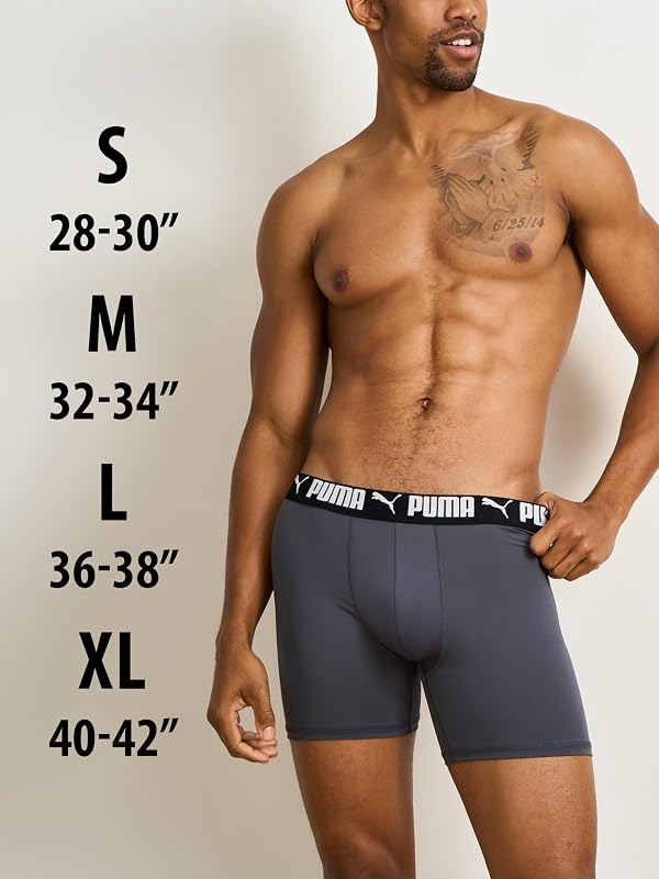 Herren 360-degree Mesh 5 Pack Boxer Briefs Retroshorts, Schwarz/Castlerock/Club Navy, Small — Foto 7 von 7