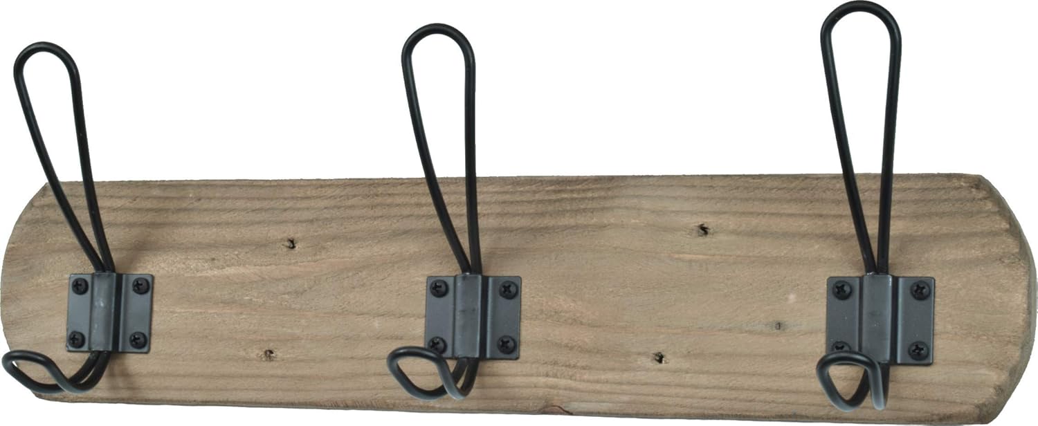 Best Black 3 Hook Coat Rack Wall Mounted