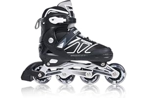 Zuwaos Womens Adjustable Inline Skates for Kids and Adults, Roller Skates with Featuring All Illuminating Wheels, for Girls a