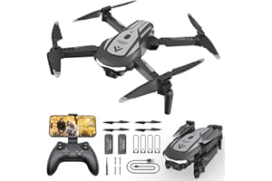 JSDOOGOO Drone with Camera for Kids Adults, Mini Foldable FPV Drones Remote Control Helicopter, RC Quadcopter with 1080P Live Video Camera, Gestures Selfie, One Key Start,2 Batteries, Toys/Gifts for Boys Girls