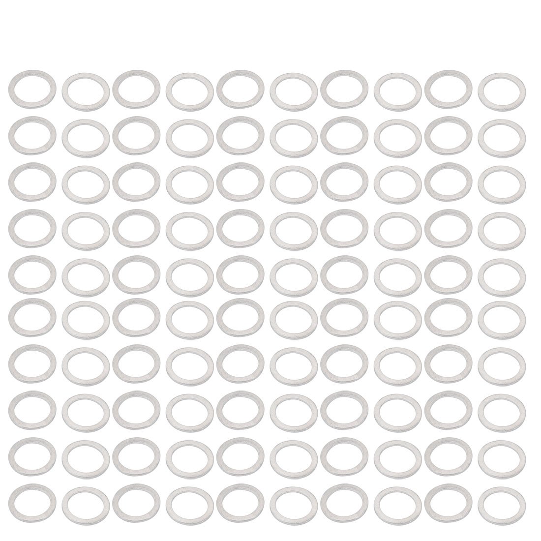 Sourcingmap 14mmx19mmx1.2mm Motorcycle Hardware Drain Plug Crush Aluminum Washer Seal 100pcs