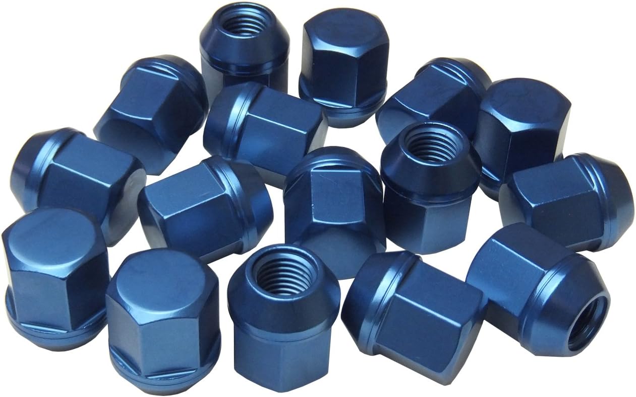 Amazon 単品1個 国産 カラーホイールナット アルミ製 袋型 19hex 25mm P1 25 青 軽自動車にピッタリ ロックナット 車 バイク