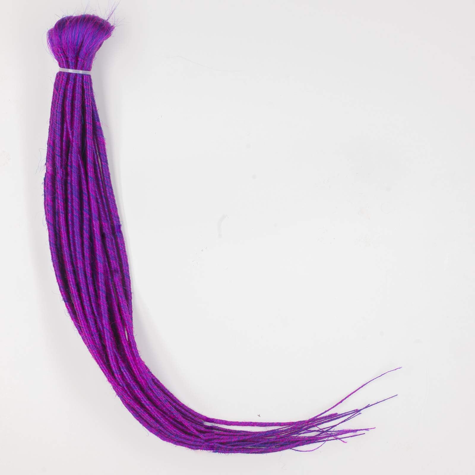 DreadLab - Synthetic Dreadlocks Backcombed Extensions 10 Pack Double Ended (Fuchsia Blue)