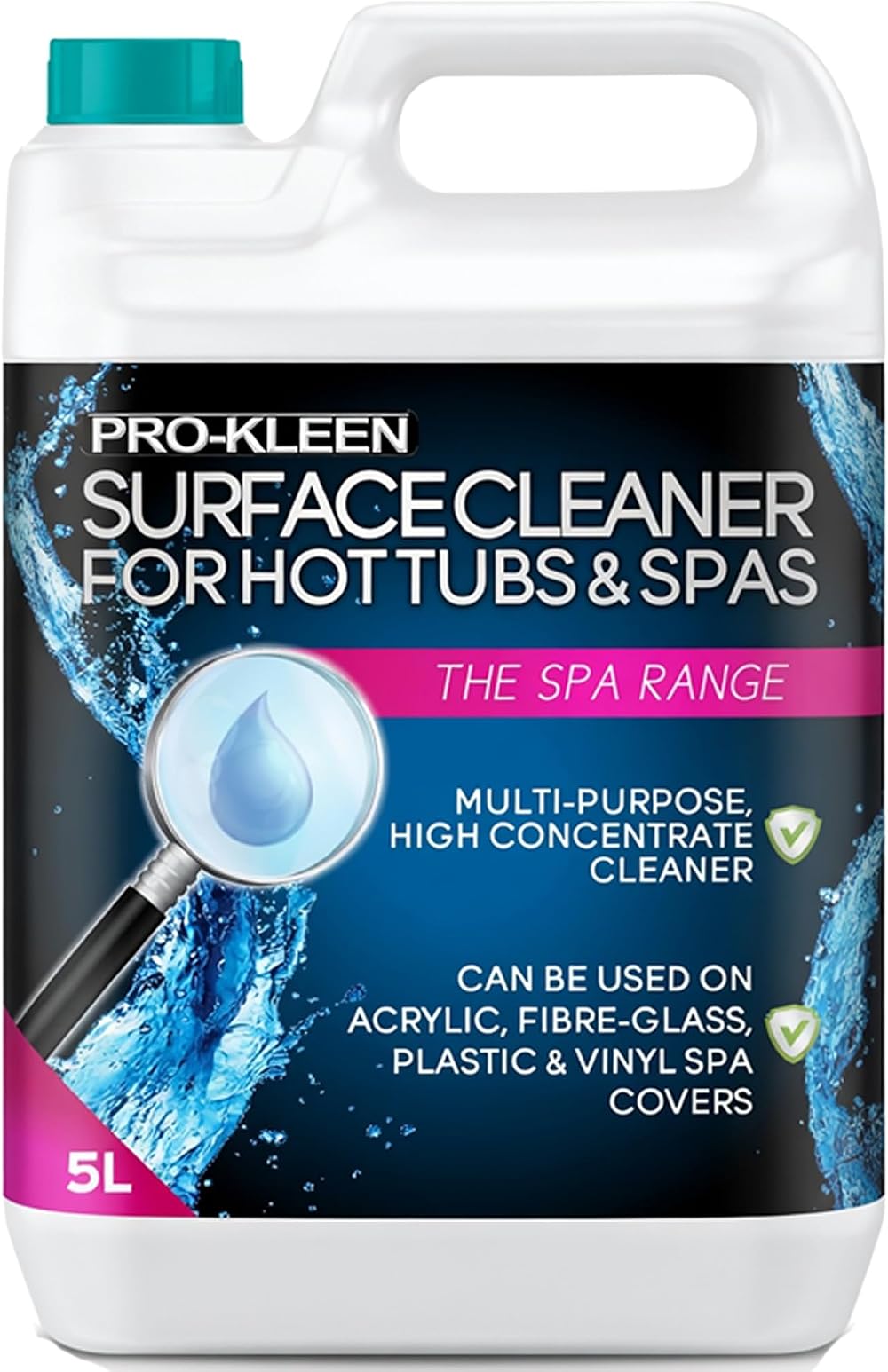 Pro-Kleen Hot Tub & Spa Surface Cleaner Spray 5L - Safe on Plastic & Fibreglass