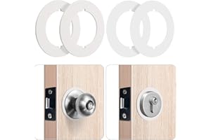 BOXOB 2pcs Door Knob Backing Plates Round Version, Door Reinforcement Handle Cover Plate for Filler Fixing Repair Backplates