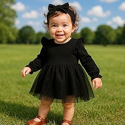SOBOWO Toddler Black Dress Black Baby Girl Baby