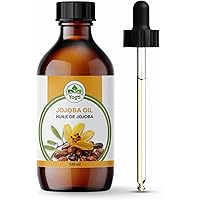 Yogti [Canadian Brand] Jojoba Oil, Dark Glass Bottle - 120ml Natural Cold Pressed, Unrefined Premium Grade Carrier Oil for Ha