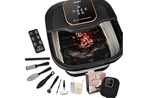 Foot Spa Bath Massager with Heat, Massaging Roller, Bubble, Temperature Control, Remote Control, Foot Pedicure Kit, Pedicure 
