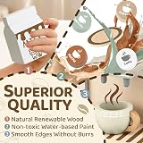Airlab Wooden Coffee Machine Toy for Kids Pretend Play Kitchen Accessories view 3