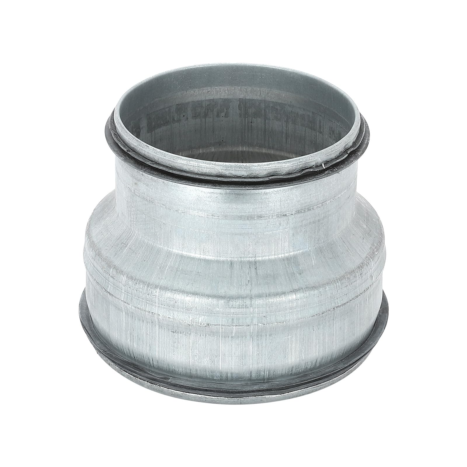 PATIKIL 5 Inch to 4 Inch Duct Reducer, Galvanized Steel Round Air Duct Reducer Pipe Increaser Adapter Connector Fitting Coupling with Rubber Gasket for HVAC, Ventilation Systems