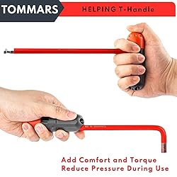 TOMMARS Hex Key Set Magnetic Ball End S2 Steel With