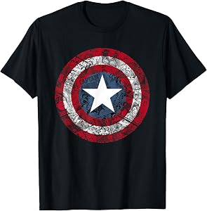 Marvel Captain America Avengers Shield Comic T-Shirt
