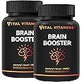 Vital Vitamins Brain Supplements for Memory and Focus (2 Pack) - Nootropic Brain Support - Memory, Clarity, Focus, Energy - Vitamin B12, Gingko Biloba, DMAE
