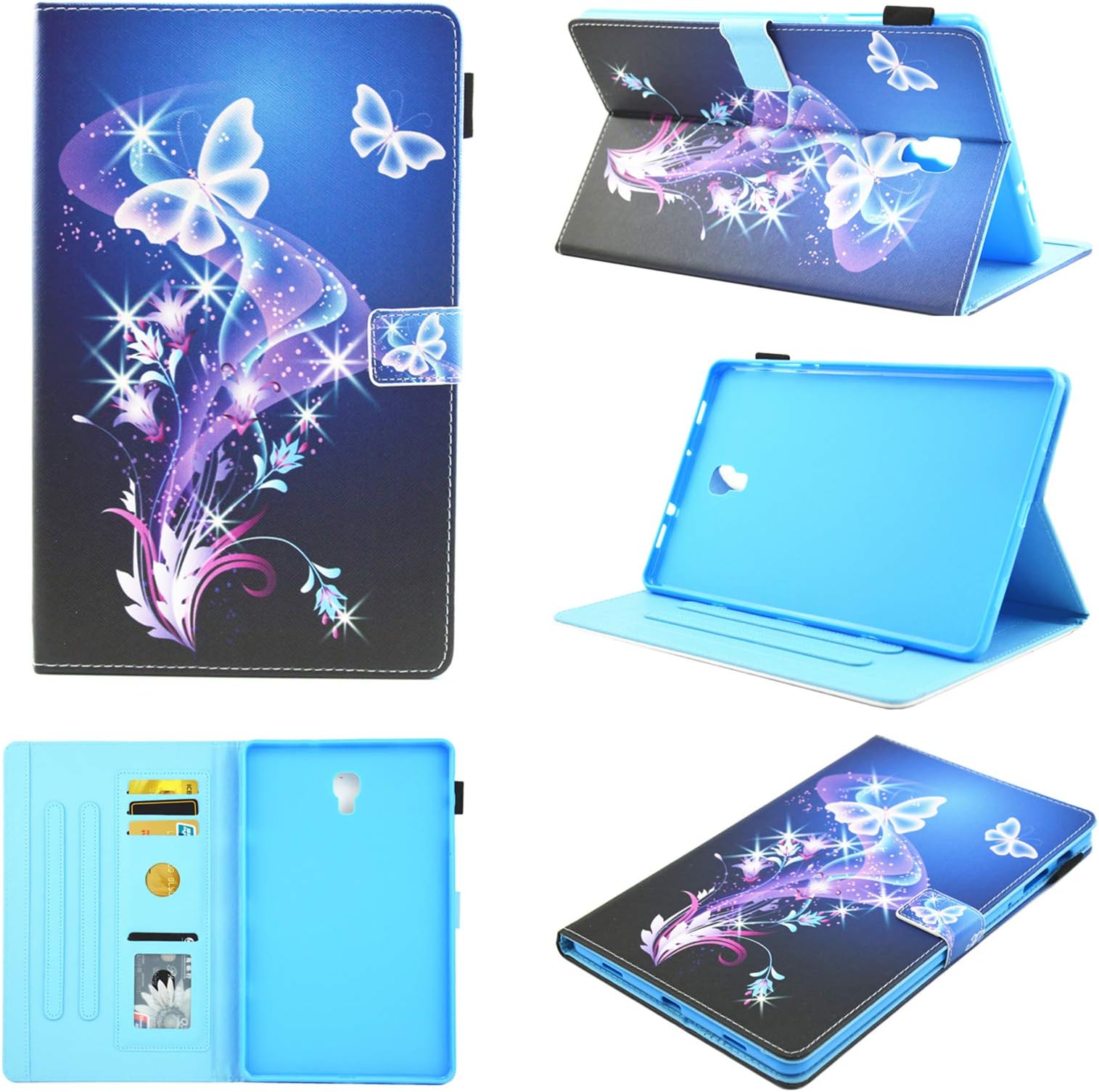 Samsung Galaxy Tab A 10.5 (2018) Tablet Case, Chgdss Full Body Protection Multi-Angle Viewing/Card Slots,for Samsung Galaxy Tab A 10.5 2018 Release SM-T590 (Wi-Fi)& SM-T595 (LTE), Dreamy Butterfly