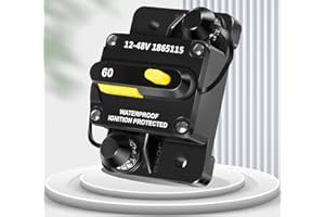MKR-27 Marine Circuit Breaker, 60 Amp, Waterproof, for Minn Kota Electric Trolling Motors, 12V/24V/36V/48V