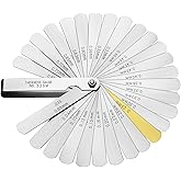 Spurtar Universal Feeler Gauge Set Stainless Steel Thickness Gauge 32 Blades 0.0015-0.035 Inch (0.04-0.88 mm) Imperial/Metric