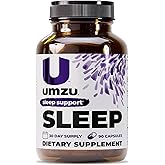 UMZU Sleep Magnesium Glycinate Supplement, (30 Day Supply) – with GABA L-Theanine Zinc & Herbal Extracts – Magnesium Glycinate for Sleep Relaxation Calm Mood & L-Theanine Nightly Wellness Support