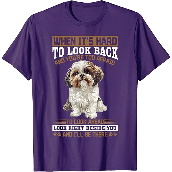 T-shirt Shih Tzu Dog - Bleu Clair Mélange Coton - Taille XL - Neuf Sans étiquettes
