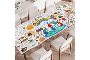 SPERINGEEN Giant Versatile Coloring Games/Activities/Table Cloth/Poster/Pages/Banner/Party Favors for Family, Classroom -Summer Crafts for Kids Party Decorations