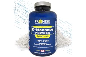 Promise D-Mannose Powder, 100% PURE - 2000mg, Rapid Urinary Tract Cleanse. Relieves UTI and Burning Pain. For Men & Women. Bl
