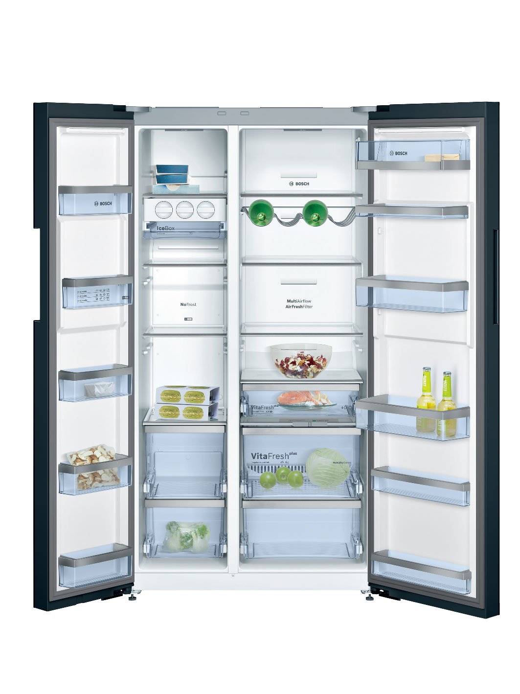 Stainless Steel SidebySide Refrigerator 661 L Frost Free with Inverter Compressor Bosch